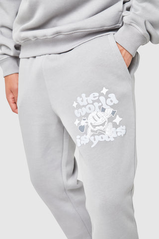 World Is Yours Jogger - Steel Grey