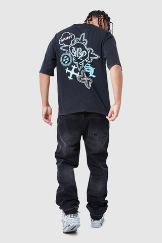 Elio Stacked Jean - Black Wash