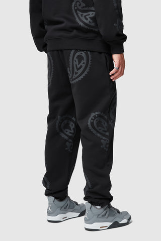 PAISLEY JOGGER - BLACK