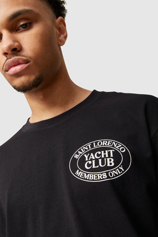 LORENZO YACHT CLUB TEE - BLACK