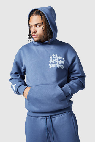 Dream Is Free 2.0 Hood - Petrol Blue